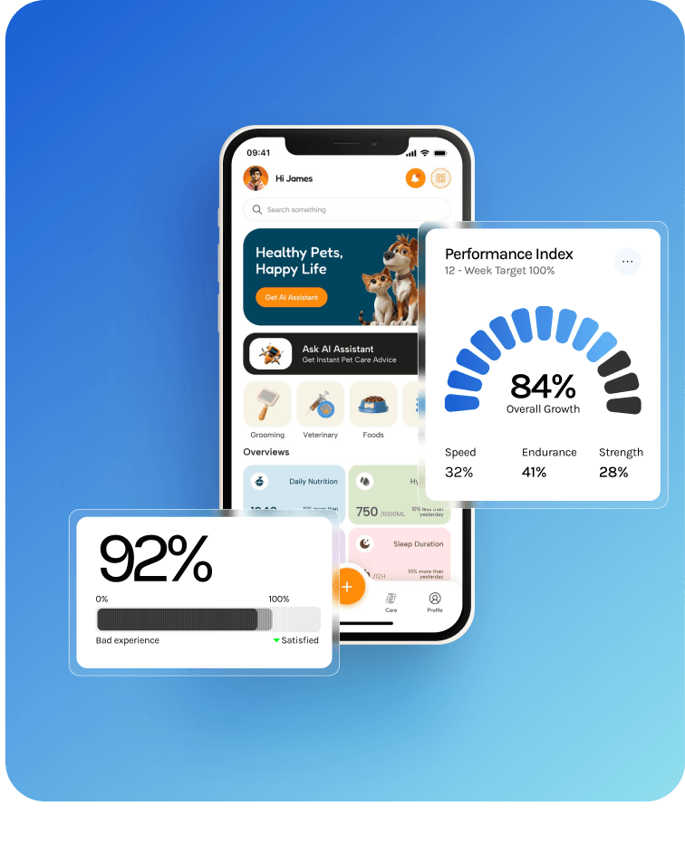 Mobile app UI mockup