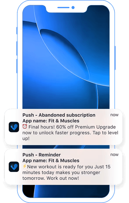 App push notifications mockup
